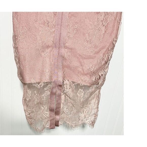 PoshShop Sheer‎ Lace Sleeveless Sheath Dress Caged Neck Blush Pink Extra Small - Picture 12 of 14